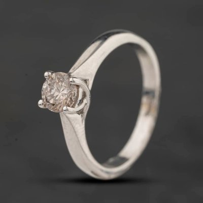 Second Hand 18ct White Gold 0.70ct Diamond Four Claw Solitaire Ring 43121355