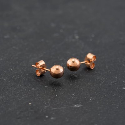 Second Hand Rose Gold 4.5mm Ball Stud Earrings