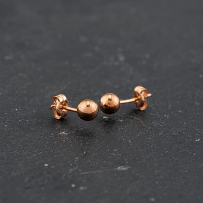 Second Hand Rose Gold 4mm Ball Stud Earrings