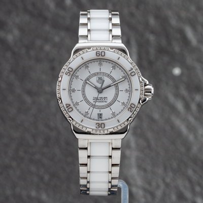 Second Hand TAG Heuer Ladies Formula 1 White Dial Silver Bracelet Watch WAU2213