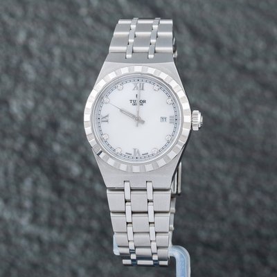 Second Hand Tudor Ladies Royal Silver Dial Bracelet Watch M28300-0005