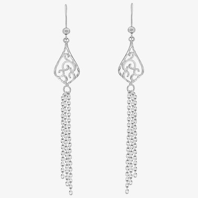 Sterling Silver Tassel Dropper Earrings