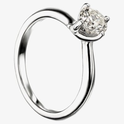 Mastercut Grace 18ct White Gold 0.50ct Four Claw Twist Diamond Solitaire Ring C13RG001 050W