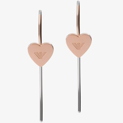 Sentimental Two Tone Stainless Steel Dropper Earrings