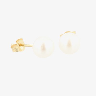 9ct 6 x 6.5mm Akoya Pearl Stud Earrings