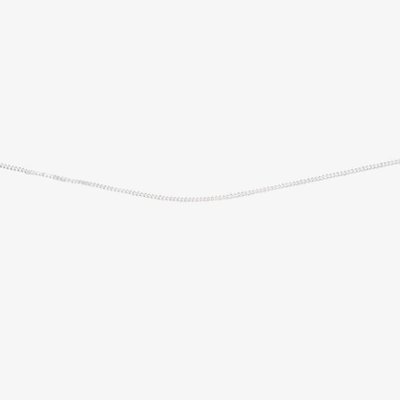 Silver 18 Inch Fine Diamond Cut Curb Chain