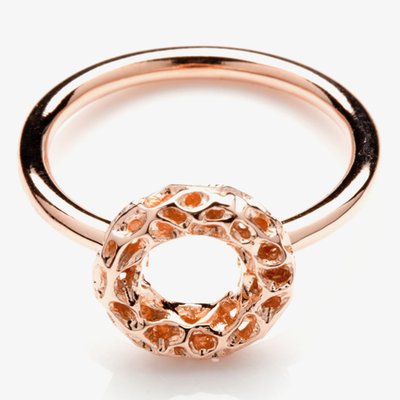 Rachel Galley Allegro Rose Gold Plated Loop Ring