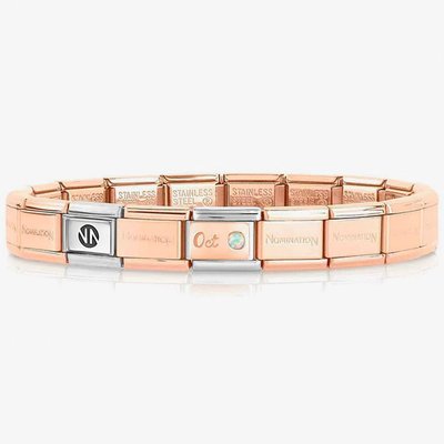 Nomination CLASSIC Rose Gold October White Opal Bracelet 430508/10