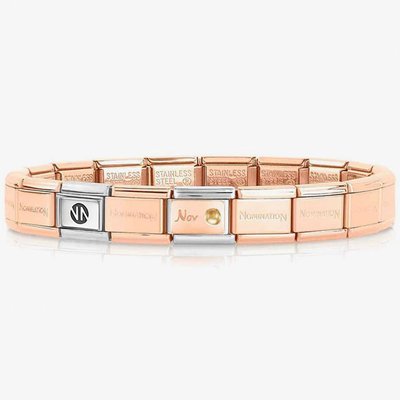 Nomination CLASSIC Rose Gold November Citrine Bracelet 430508/11