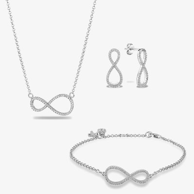 Rosa Lea Pave Infinity Jewellery Set