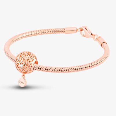 I Love You Round Hearts Charm & Bracelet