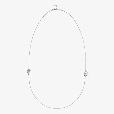 Serenity Silver White Rhodium Opera Necklace