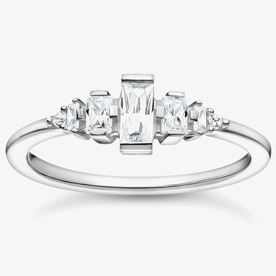 Vintage Sterling Silver Cubic Zirconia Ring TR2347-051-14-56
