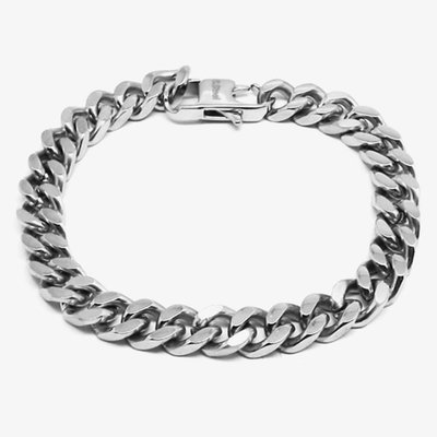 Unique 19cm Steel Curb Chain Bracelet