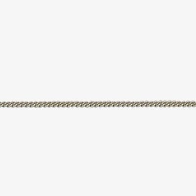 9ct White Gold 20 Inch Filed Curb Chain