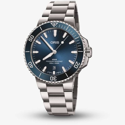 Oris Aquis Blue Stainless Steel Watch 01 733 7787 4135-07 8 22 04PEB
