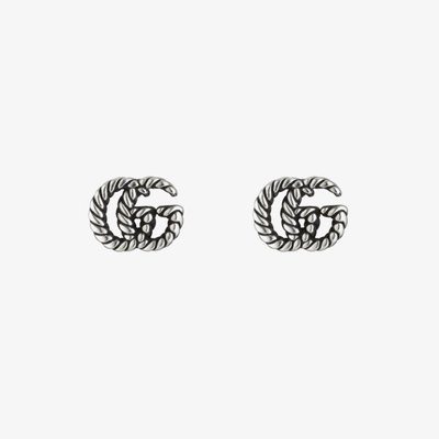 Gucci GG Marmont Sterling Silver 'G' Stud Earrings