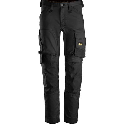 Snickers 6341 Mens Allround Work Stretch Slim Fit Trousers Black 33" 30"