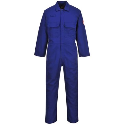 BizWeld Mens Flame Resistant Overall Royal Blue XL 32"