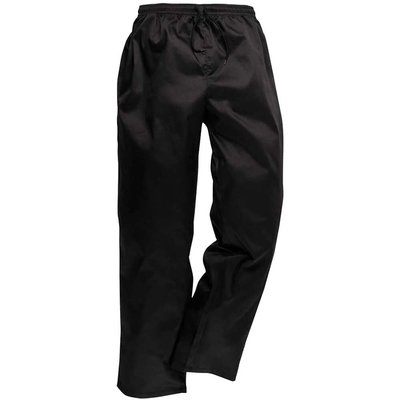 Portwest C070 Drawstring Chef Trousers Black M 31"
