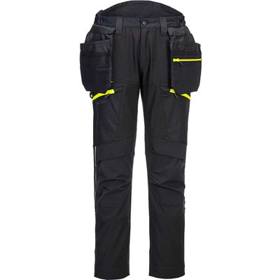 Portwest DX4 Detachable Holster Pocket Softshell Trousers Black 38" 31"