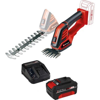 Einhell GE-CG 18/100 Li 18v Cordless Grass and Bush Shears 1 x 4ah Li-ion Battery Charger