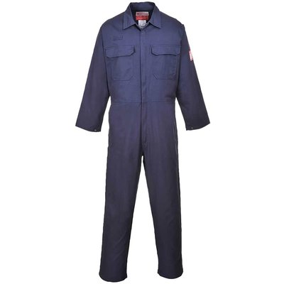 BizFlame Mens Pro Flame Resistant Coverall Navy 2XL