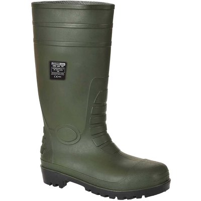 Portwest Total S5 Safety Wellington Boots Green Size 5