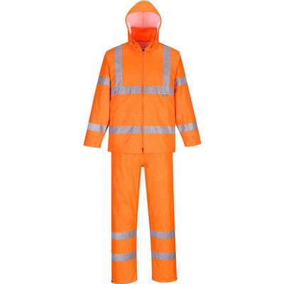 Portwest Hi Vis Packaway Rainsuit