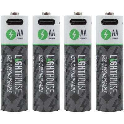 Lighthouse USB-C Rechargeable Li-ion AA Battery