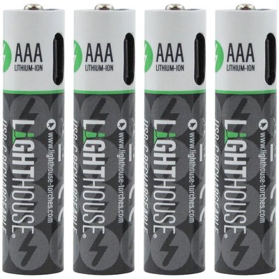 Lighthouse USB-C Rechargeable Li-ion AAA Battery