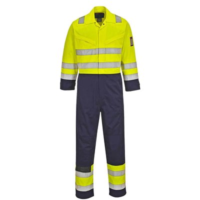 Modaflame Flame Resistant Hi Vis Overall Yellow / Navy L 32"