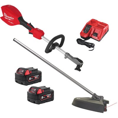 Milwaukee M18 FOPH2 Fuel 18v Cordless Brushless QUIK-LOK Garden Kit 2 x 5ah Li-ion Battery Charger