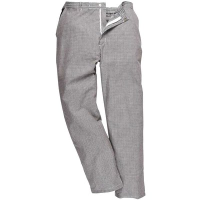 Portwest Harrow Houndstooth Chef Trousers Black / White 3XL 31"