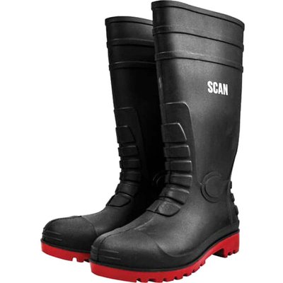 Scan Safety Wellington Boots Dark Green Size 6