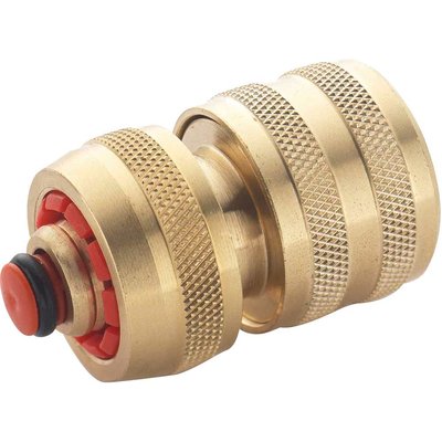 Spear and Jackson Water Stop Brass Hose Connector 1/2" / 12.5mm Pack of 1