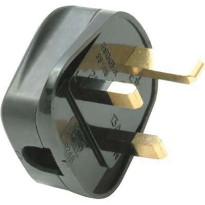 SMJ 13amp Fused Plug Trade Pack Black Pack of 20
