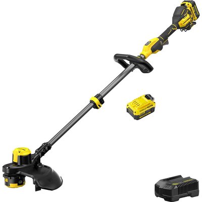 Stanley Fatmax V20 SFMCSTB933 18v Cordless Brushless Grass Trimmer 330mm 2 x 4ah Li-ion Battery Charger