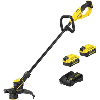 Stanley FatMax V20 STCST933 18v Cordless Grass Trimmer 330mm 2 x 4ah Li-ion Battery Charger