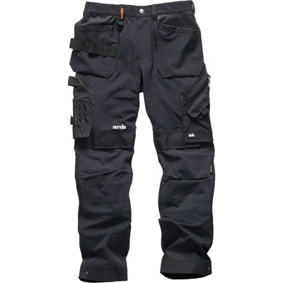 Scruffs Pro Flex Plus Holster Trouser Black 36" 32"