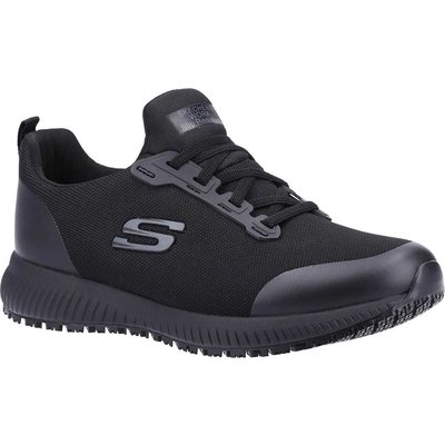 Skechers Squad Womens Wide Fit Slip Resistant Work Shoes Black Size 8
