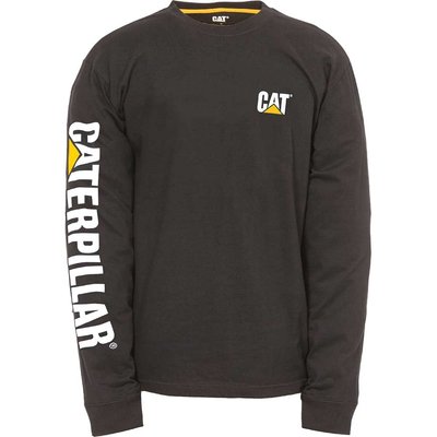 Caterpillar Mens Trademark Banner Long Sleeve T Shirt