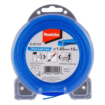 Makita Four Leaf Nylon Grass Trimmer Cord 1.6mm 15m