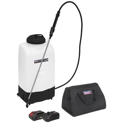 Sealey CP20VGBS 20v Cordless SV20 Series Garden Backpack Sprayer 1 x 2ah Li-ion Battery Charger Bag