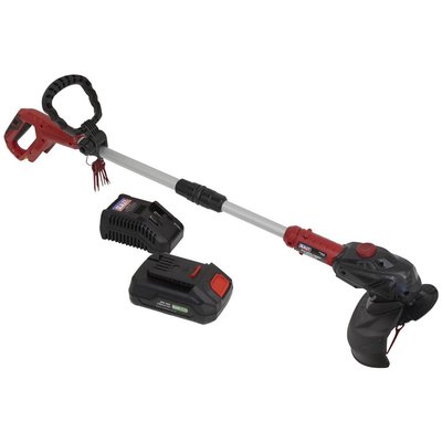 Sealey CS20V 20v Cordless Grass Trimmer 260mm 1 x 2ah Li-ion Battery Charger