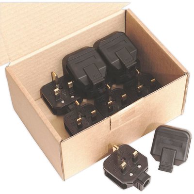 Sealey Heavy Duty Rubber Plug 13amp 240v Pack of 10
