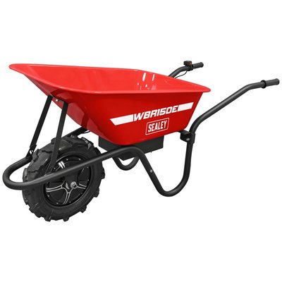 Sealey WBR150E 24v Cordless Electric Wheelbarrow 75l Red