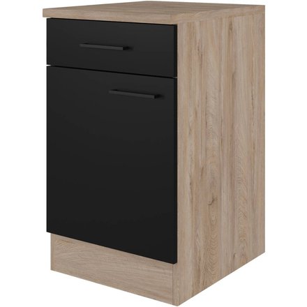 Unterschrank Capri schwarz matt