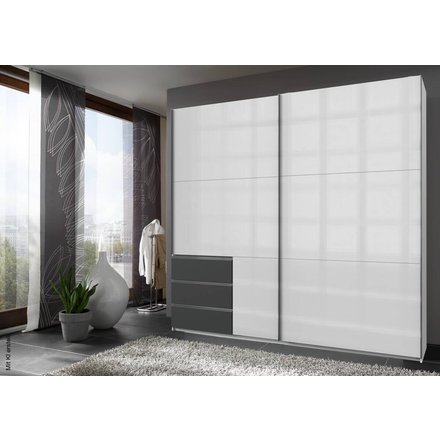 Schwebetürenschrank Level weiß