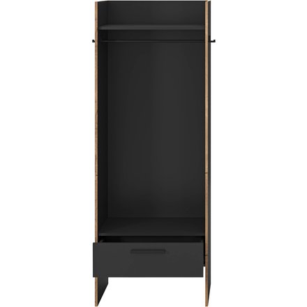 Garderobenschrank Bueno Basalt Nox Oak Nachbildung